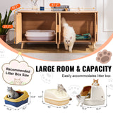 Cat Litter: VEVOR Cat Litter Box Enclosure Wooden Litter Box Furniture Hidden for 2 Cats