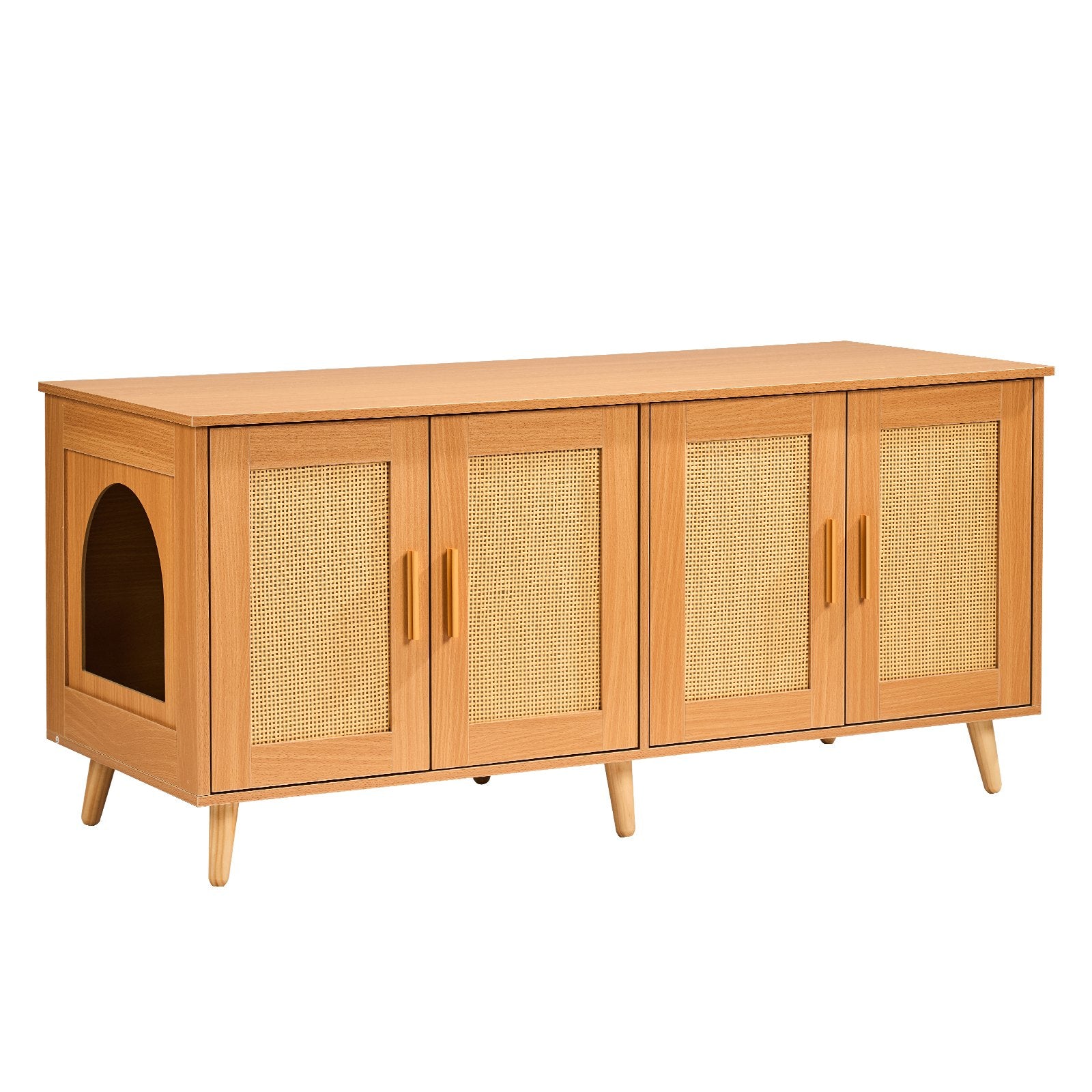 Cat Litter: VEVOR Cat Litter Box Enclosure Wooden Litter Box Furniture Hidden for 2 Cats