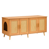 Cat Litter: VEVOR Cat Litter Box Enclosure Wooden Litter Box Furniture Hidden for 2 Cats