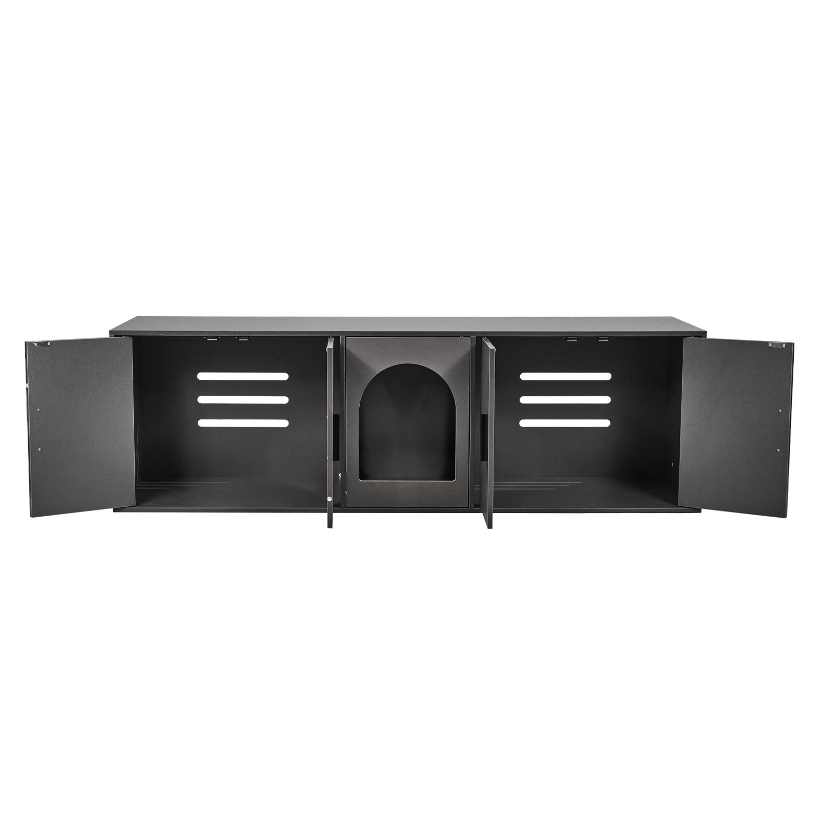 Cat Litter: VEVOR Cat Litter Box Enclosure Wooden Litter Box Furniture Hidden 57.9" Black