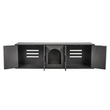 Cat Litter: VEVOR Cat Litter Box Enclosure Wooden Litter Box Furniture Hidden 57.9" Black