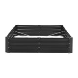 Garden Ornaments: VEVOR Metal Raised Garden Bed, 8 x 4 x 1 ft Outdoor Galvanized Planter Box, with Open Bottom, Large Planter Raised Bed for Gardening Vegetables, Flowers, Herbs, and Succulent Plants, Dark Gray