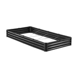 Garden Ornaments: VEVOR Metal Raised Garden Bed, 8 x 4 x 1 ft Outdoor Galvanized Planter Box, with Open Bottom, Large Planter Raised Bed for Gardening Vegetables, Flowers, Herbs, and Succulent Plants, Dark Gray