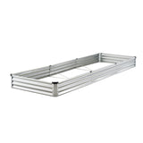 Garden Ornaments: VEVOR Metal Raised Garden Bed, 12 x 4 x 1 ft Outdoor Galvanized Planter Box, with Open Bottom, Large Planter Raised Bed for Gardening Vegetables, Flowers, Herbs, and Succulent Plants, Silver