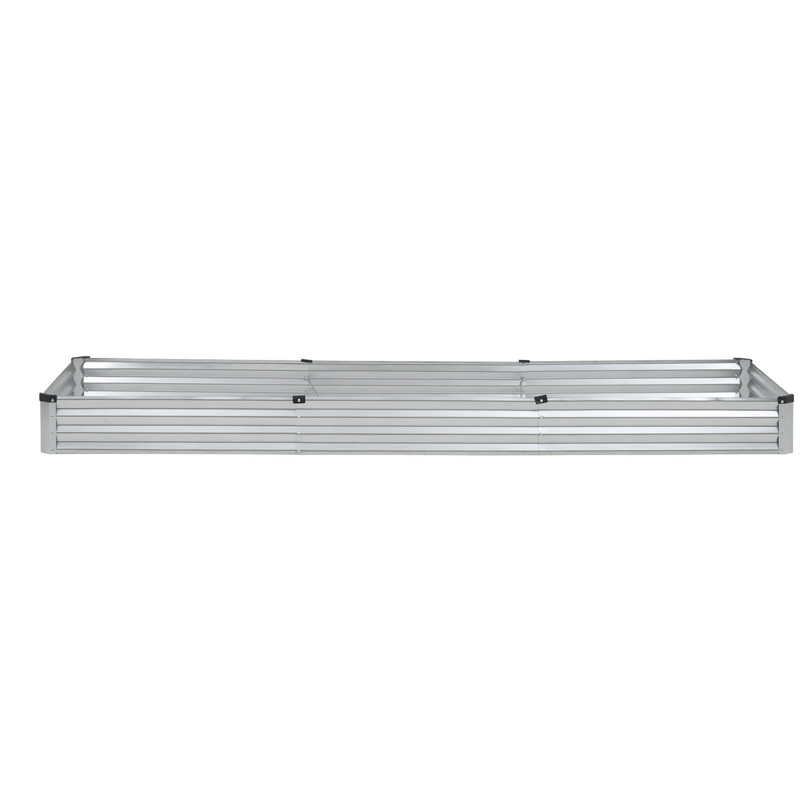 Garden Ornaments: VEVOR Metal Raised Garden Bed, 12 x 4 x 1 ft Outdoor Galvanized Planter Box, with Open Bottom, Large Planter Raised Bed for Gardening Vegetables, Flowers, Herbs, and Succulent Plants, Silver