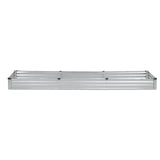 Garden Ornaments: VEVOR Metal Raised Garden Bed, 12 x 4 x 1 ft Outdoor Galvanized Planter Box, with Open Bottom, Large Planter Raised Bed for Gardening Vegetables, Flowers, Herbs, and Succulent Plants, Silver