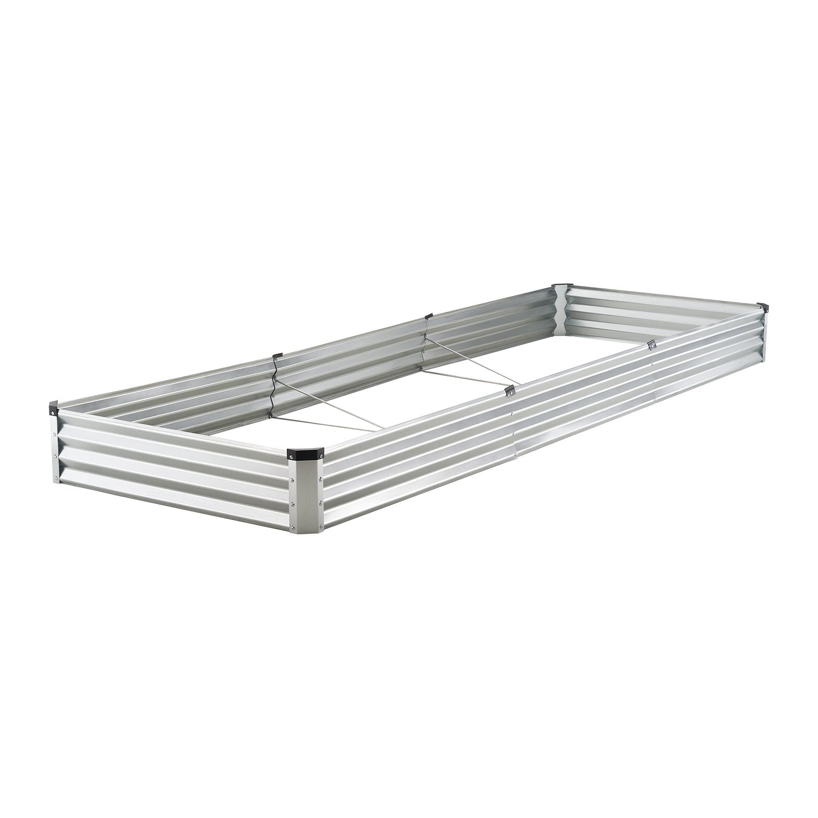 Garden Ornaments: VEVOR Metal Raised Garden Bed, 12 x 4 x 1 ft Outdoor Galvanized Planter Box, with Open Bottom, Large Planter Raised Bed for Gardening Vegetables, Flowers, Herbs, and Succulent Plants, Silver