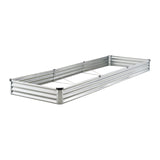 Garden Ornaments: VEVOR Metal Raised Garden Bed, 12 x 4 x 1 ft Outdoor Galvanized Planter Box, with Open Bottom, Large Planter Raised Bed for Gardening Vegetables, Flowers, Herbs, and Succulent Plants, Silver