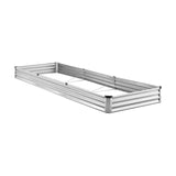 Garden Ornaments: VEVOR Metal Raised Garden Bed, 12 x 4 x 1 ft Outdoor Galvanized Planter Box, with Open Bottom, Large Planter Raised Bed for Gardening Vegetables, Flowers, Herbs, and Succulent Plants, Silver
