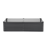 Garden Ornaments: VEVOR Metal Raised Garden Bed, 6 x 3 x 1.5 ft Outdoor Galvanized Planter Box, with Open Bottom, Large Planter Raised Bed for Gardening Vegetables, Flowers, Herbs, and Succulent Plants, Dark Gray