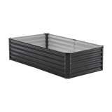Garden Ornaments: VEVOR Metal Raised Garden Bed, 6 x 3 x 1.5 ft Outdoor Galvanized Planter Box, with Open Bottom, Large Planter Raised Bed for Gardening Vegetables, Flowers, Herbs, and Succulent Plants, Dark Gray