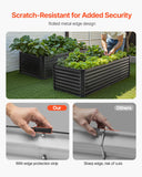 Garden Ornaments: VEVOR Metal Raised Garden Bed, 6 x 3 x 2 ft Outdoor Galvanized Planter Box, with Open Bottom, Large Planter Raised Bed for Gardening Vegetables, Flowers, Herbs, and Succulent Plants, Dark Gray
