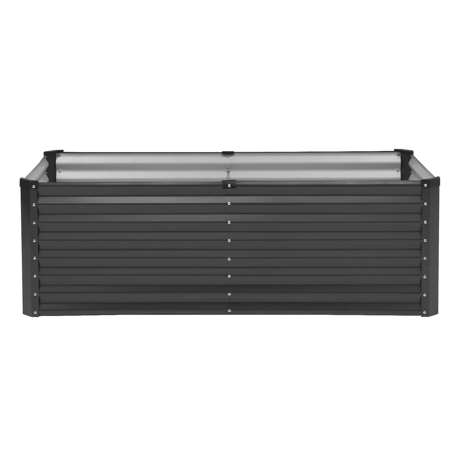 Garden Ornaments: VEVOR Metal Raised Garden Bed, 6 x 3 x 2 ft Outdoor Galvanized Planter Box, with Open Bottom, Large Planter Raised Bed for Gardening Vegetables, Flowers, Herbs, and Succulent Plants, Dark Gray