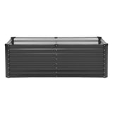 Garden Ornaments: VEVOR Metal Raised Garden Bed, 6 x 3 x 2 ft Outdoor Galvanized Planter Box, with Open Bottom, Large Planter Raised Bed for Gardening Vegetables, Flowers, Herbs, and Succulent Plants, Dark Gray