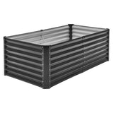 Garden Ornaments: VEVOR Metal Raised Garden Bed, 6 x 3 x 2 ft Outdoor Galvanized Planter Box, with Open Bottom, Large Planter Raised Bed for Gardening Vegetables, Flowers, Herbs, and Succulent Plants, Dark Gray