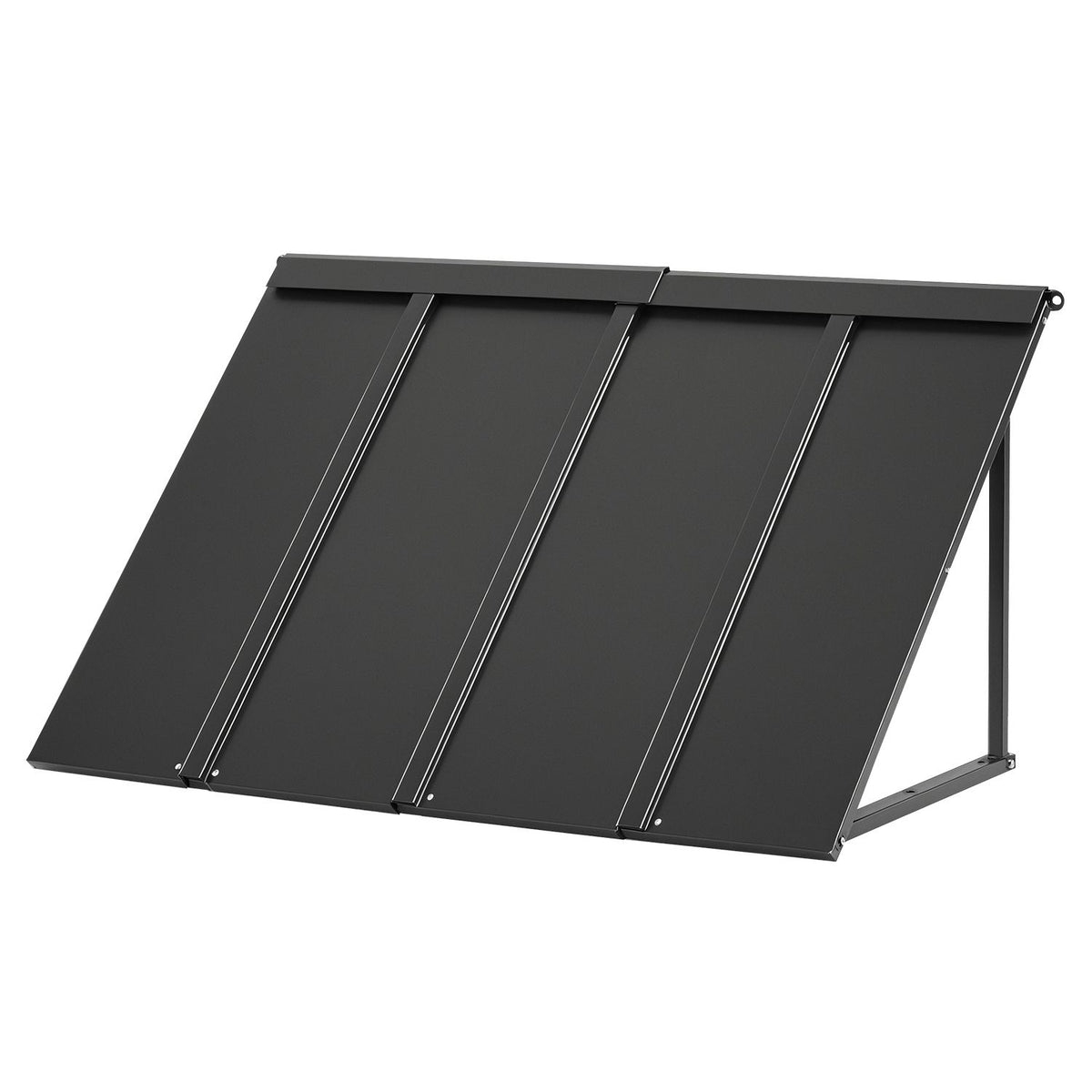 Fixed Metal Awning 1125 × 610 mm, Window Awning Door Canopy, Stable Triangle Steel Frame Awnings for Doors Exterior Rain, and Snow Sunlight Protection for Door Entrance, Windows, Porches, Balconies