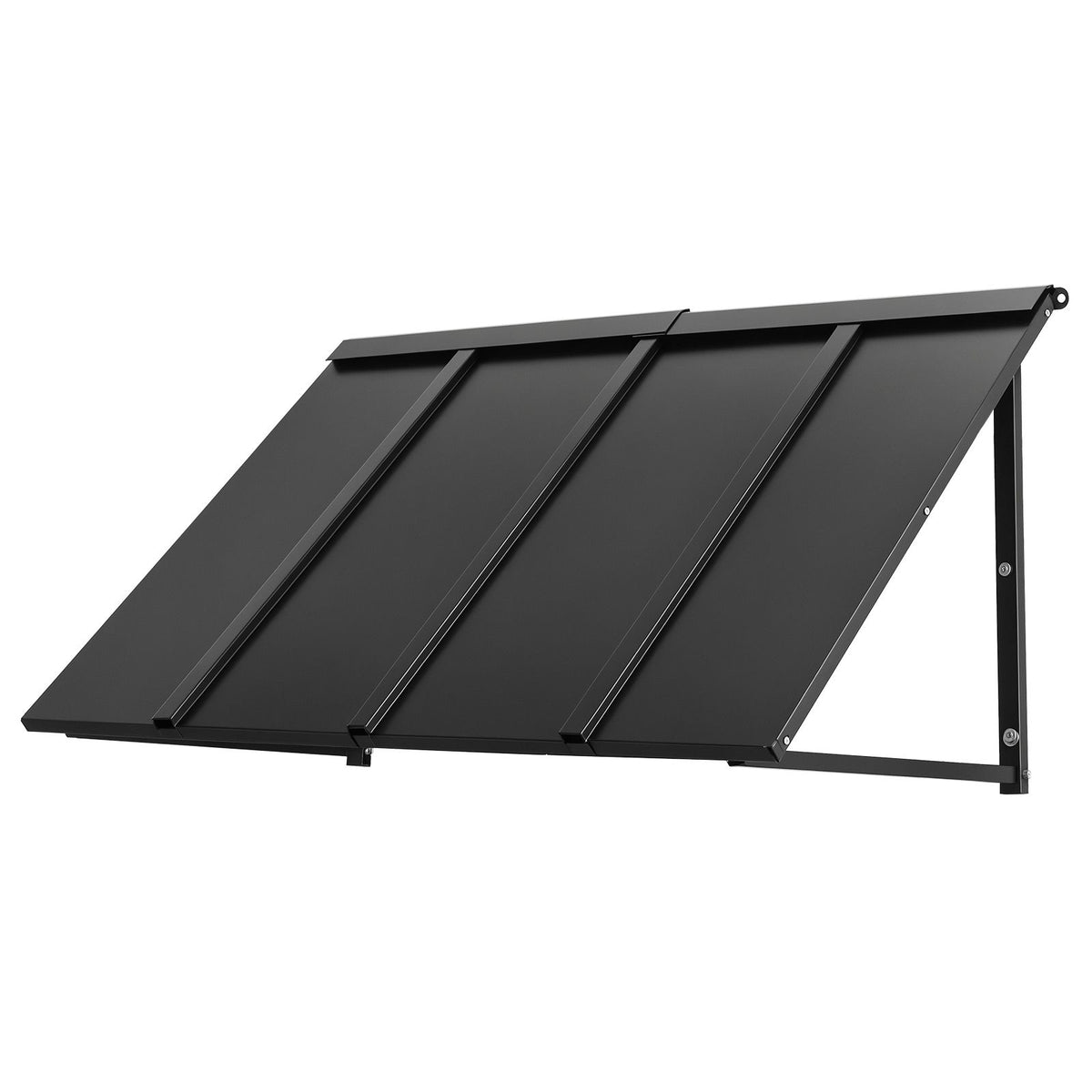 Fixed Metal Awning 1125 × 610 mm, Window Awning Door Canopy, Stable Triangle Steel Frame Awnings for Doors Exterior Rain, and Snow Sunlight Protection for Door Entrance, Windows, Porches, Balconies