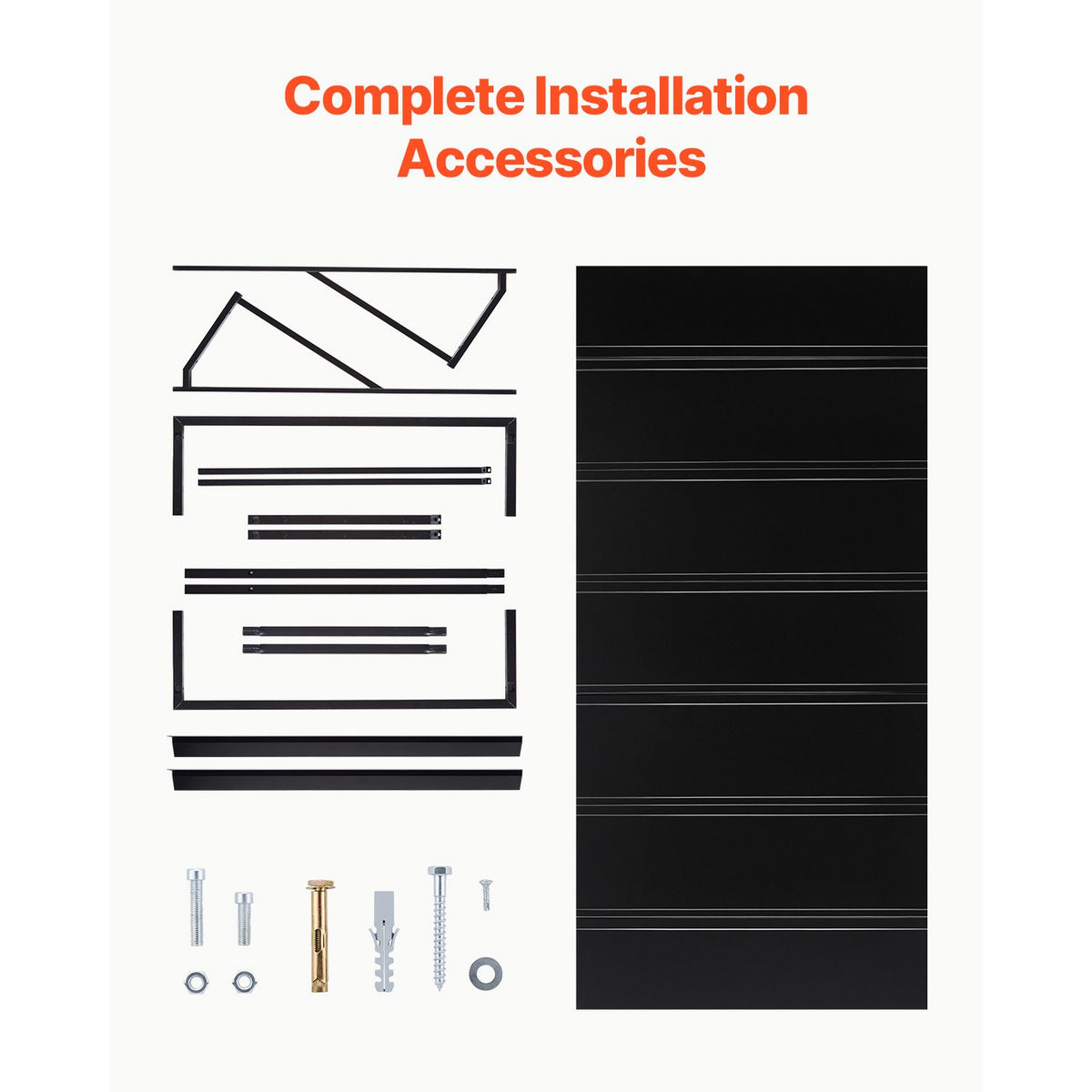Fixed Metal Awning 2032 × 910 mm, Window Awning Door Canopy, Stable Triangle Steel Frame Exterior Awnings Rain, and Snow Sunlight Protection for Door Entrance, Windows, Porches, Balconies