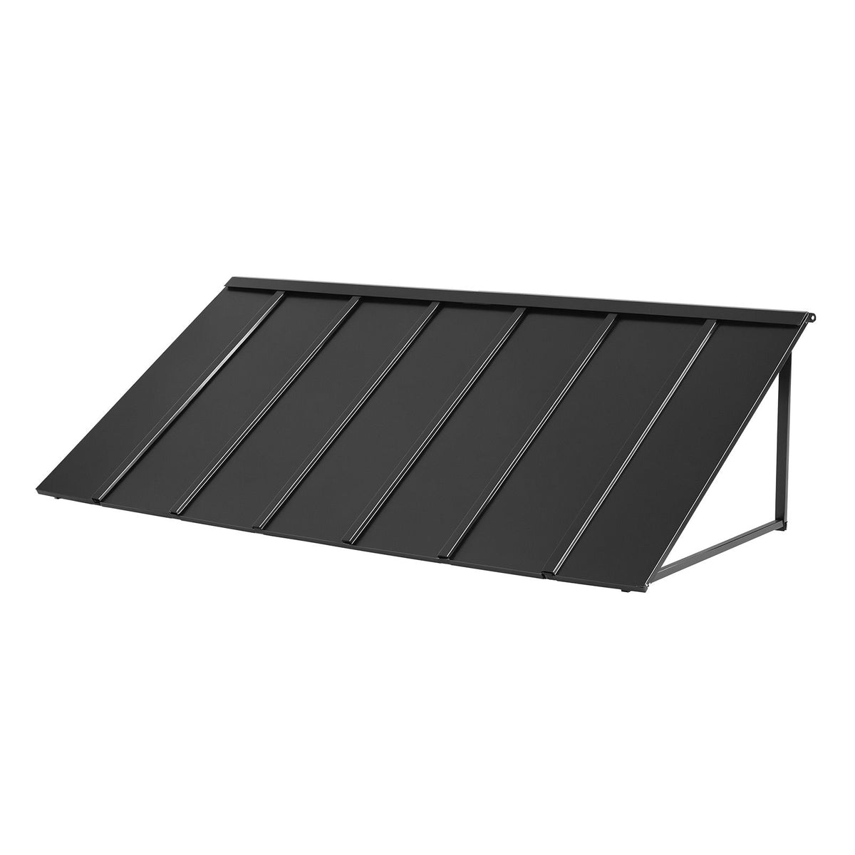Fixed Metal Awning 2032 × 910 mm, Window Awning Door Canopy, Stable Triangle Steel Frame Exterior Awnings Rain, and Snow Sunlight Protection for Door Entrance, Windows, Porches, Balconies