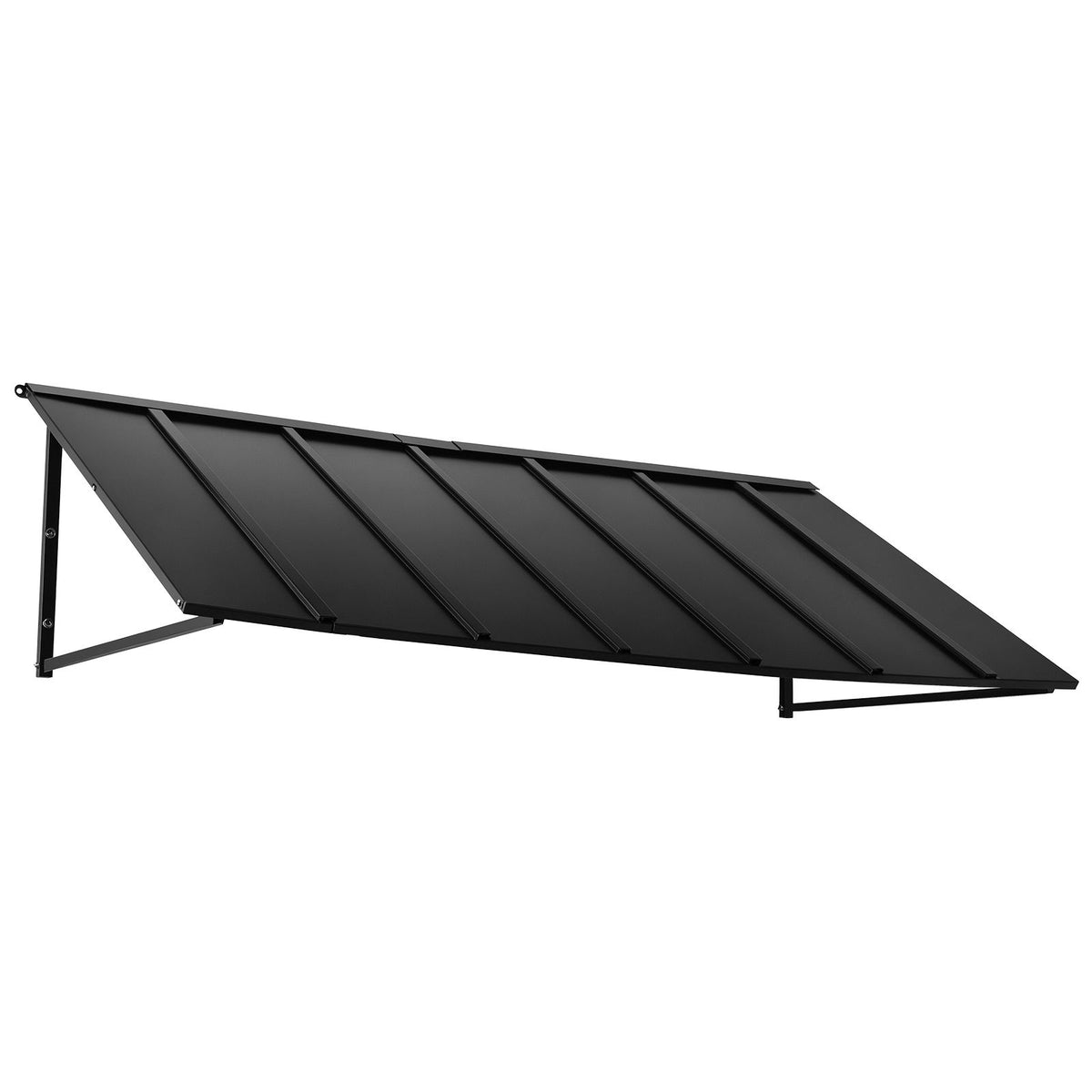 Fixed Metal Awning 2032 × 910 mm, Window Awning Door Canopy, Stable Triangle Steel Frame Exterior Awnings Rain, and Snow Sunlight Protection for Door Entrance, Windows, Porches, Balconies