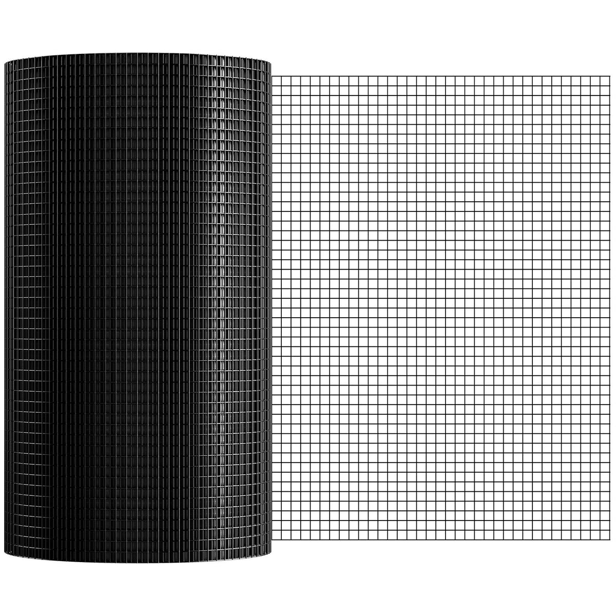 Hardware Cloth, 24'' x 100' Galvanized Wire Mesh Roll, 19 Gauge Chicken Wire Fence Roll, Vinyl Coating Metal Wire Mesh for Chicken Coop Barrier, Rabbit Snake Fences, Poultry Enclosures