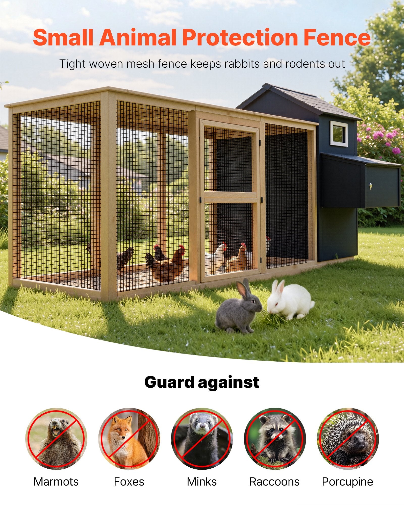 Vases & Table Decor: VEVOR Hardware Cloth 61cm x 15.2m, 1/2 in 19 Gauge Galvanized Wire Mesh Roll, Weather-Resistant Vinyl Coated Chicken Wire Fencing, Heavy Duty Welded Garden Plant Fencing for Rabbit Cage Snake Fence