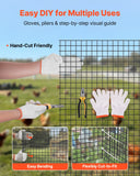 Vases & Table Decor: VEVOR Hardware Cloth 61cm x 15.2m, 1/2 in 19 Gauge Galvanized Wire Mesh Roll, Weather-Resistant Vinyl Coated Chicken Wire Fencing, Heavy Duty Welded Garden Plant Fencing for Rabbit Cage Snake Fence