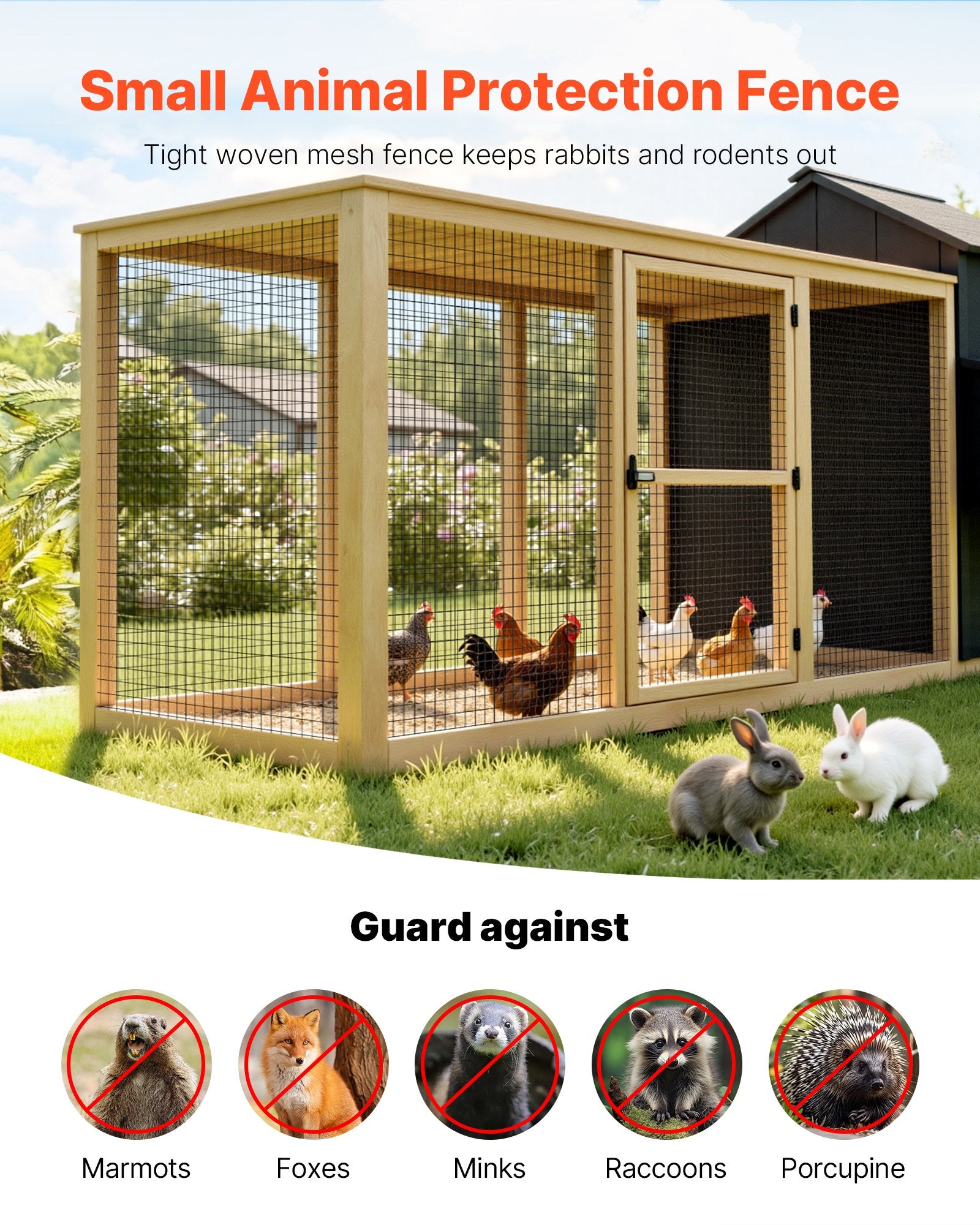 Vases & Table Decor: VEVOR Hardware Cloth 91cm x 7.62m, 2 x 3 in Mesh 16 Gauge Galvanized Wire Mesh Roll, Weather-Resistant Vinyl Coated Chicken Wire Fencing, Heavy Duty Welded Garden Plant Fencing for Rabbit Cage Snake