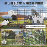 Vases & Table Decor: VEVOR Hardware Cloth, 36'' x 50' Galvanized Wire Mesh Roll, 19 Gauge Chicken Wire Fence Roll, Vinyl Coating Metal Wire Mesh for Chicken Coop Barrier, Rabbit Snake Fences, Poultry Enclosures