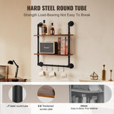 Kitchen & Bathroom DIY: VEVOR Industrial Pipe Shelf 2 Tier 24x7.87in Wall-Mount for Kitchen Bedroom