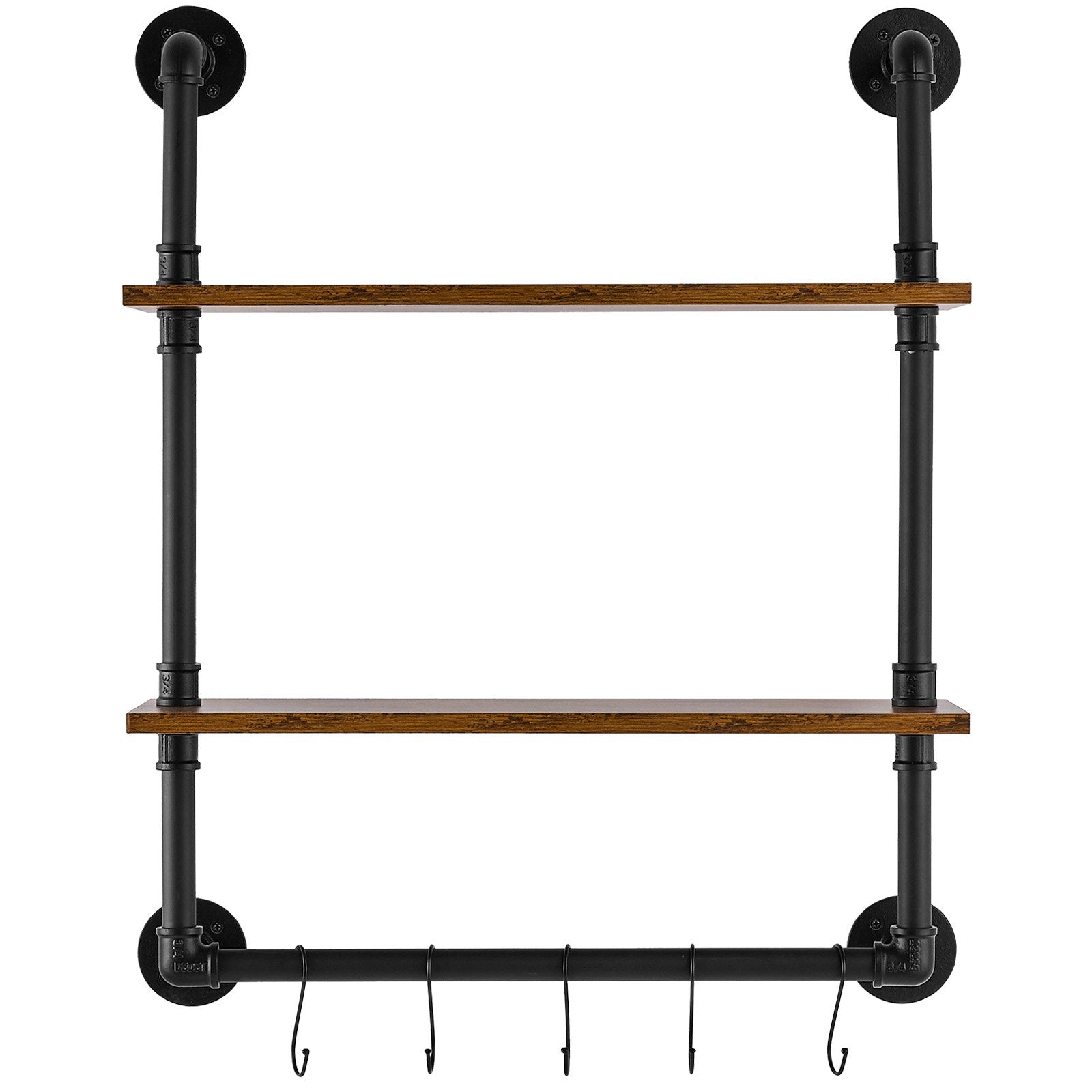 Kitchen & Bathroom DIY: VEVOR Industrial Pipe Shelf 2 Tier 24x7.87in Wall-Mount for Kitchen Bedroom