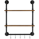 Kitchen & Bathroom DIY: VEVOR Industrial Pipe Shelf 2 Tier 24x7.87in Wall-Mount for Kitchen Bedroom