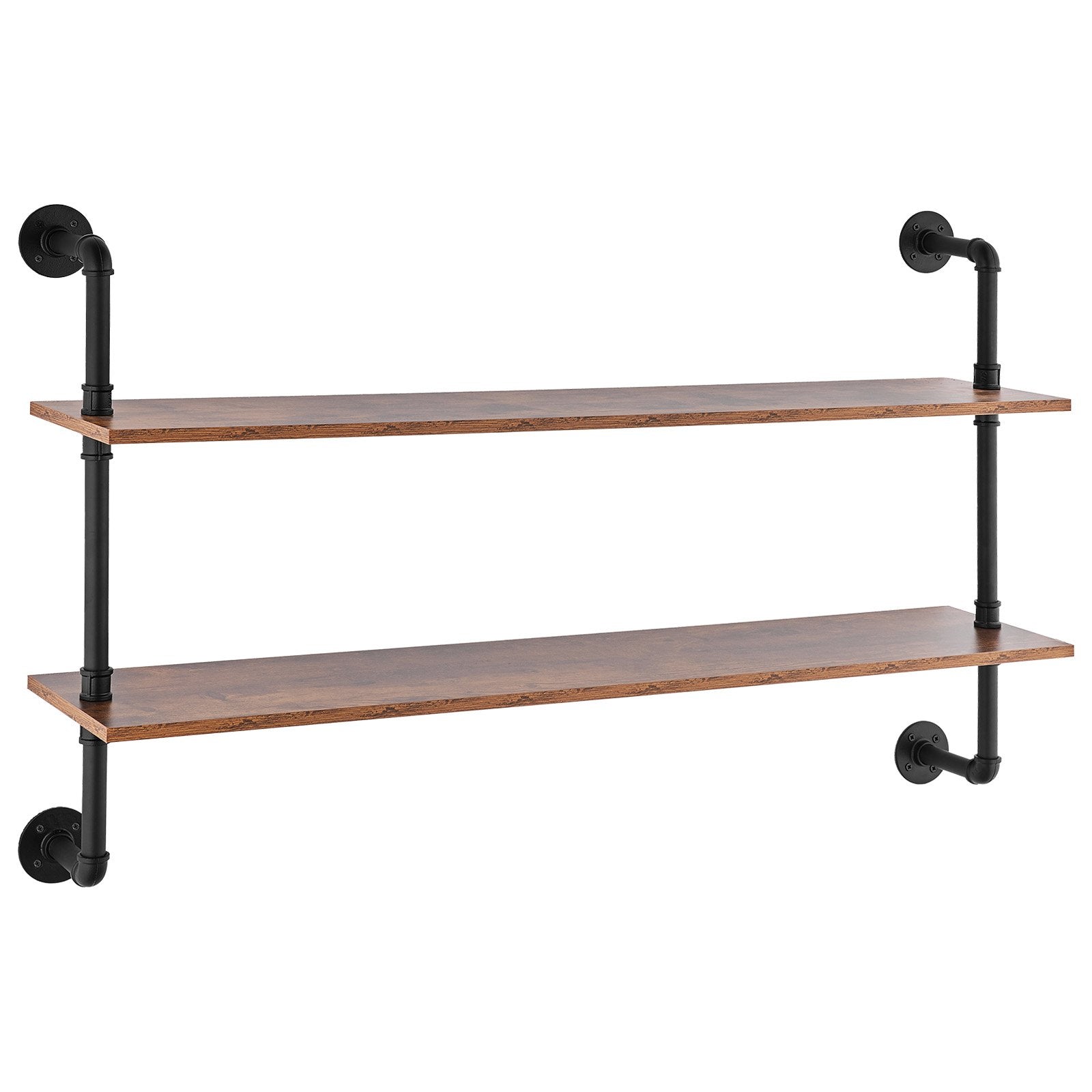Kitchen & Bathroom DIY: VEVOR Industrial Pipe Shelf 2 Tier 48x 9.84in Wall-Mount for Kitchen Bedroom