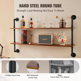 Kitchen & Bathroom DIY: VEVOR Industrial Pipe Shelf 2 Tier 48x 9.84in Wall-Mount for Kitchen Bedroom