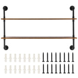 Kitchen & Bathroom DIY: VEVOR Industrial Pipe Shelf 2 Tier 48x 9.84in Wall-Mount for Kitchen Bedroom