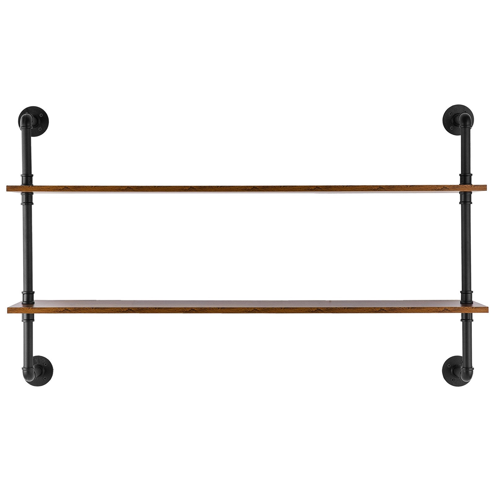 Kitchen & Bathroom DIY: VEVOR Industrial Pipe Shelf 2 Tier 48x 9.84in Wall-Mount for Kitchen Bedroom