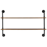 Kitchen & Bathroom DIY: VEVOR Industrial Pipe Shelf 2 Tier 48x 9.84in Wall-Mount for Kitchen Bedroom