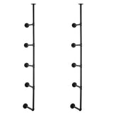 Audio Accessories: VEVOR Industrial Pipe Shelf, 5 Tier 2PCS, 9.84in Applicable Board Width Wall-Mount Floating Rustic Wood Shelves Bracket Bookshelf,Storage Holder for Kitchen Bedroom Bathroom, (Planks NOT Included)