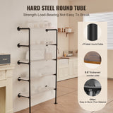 Audio Accessories: VEVOR Industrial Pipe Shelf, 5 Tier 2PCS, 9.84in Applicable Board Width Wall-Mount Floating Rustic Wood Shelves Bracket Bookshelf,Storage Holder for Kitchen Bedroom Bathroom, (Planks NOT Included)