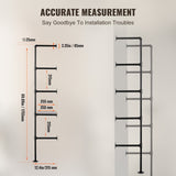 Audio Accessories: VEVOR Industrial Pipe Shelf, 5 Tier 2PCS, 9.84in Applicable Board Width Wall-Mount Floating Rustic Wood Shelves Bracket Bookshelf,Storage Holder for Kitchen Bedroom Bathroom, (Planks NOT Included)