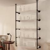 Audio Accessories: VEVOR Industrial Pipe Shelf, 5 Tier 2PCS, 9.84in Applicable Board Width Wall-Mount Floating Rustic Wood Shelves Bracket Bookshelf,Storage Holder for Kitchen Bedroom Bathroom, (Planks NOT Included)
