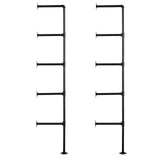 Audio Accessories: VEVOR Industrial Pipe Shelf, 5 Tier 2PCS, 9.84in Applicable Board Width Wall-Mount Floating Rustic Wood Shelves Bracket Bookshelf,Storage Holder for Kitchen Bedroom Bathroom, (Planks NOT Included)