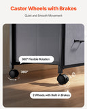 Makeup Organisation & Storage: VEVOR Mobile Metal File Cabinet with 3 Fabric Drawers and 2 Open Shelves Brown