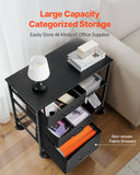 Makeup Organisation & Storage: VEVOR Mobile Metal File Cabinet with 3 Fabric Drawers and 2 Open Shelves Black