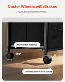 Makeup Organisation & Storage: VEVOR Mobile Metal File Cabinet with 3 Fabric Drawers and 2 Open Shelves Black