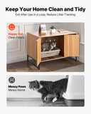 Cat Litter: VEVOR Cat Litter Box Enclosure Furniture, 80 cm Hidden Litter Box Cabinet with Scratch Pad & Storage, Waterproof Cat Washroom End Table Cat House, Fit Most of Litterbox, for Bedroom Living Room