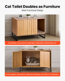 Cat Litter: VEVOR Cat Litter Box Enclosure Furniture, 80 cm Hidden Litter Box Cabinet with Scratch Pad & Storage, Waterproof Cat Washroom End Table Cat House, Fit Most of Litterbox, for Bedroom Living Room