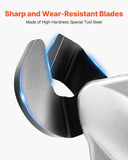Tape: VEVOR Metal Shear/Cutter Drill Attachment, Sheet Metal Cutter with 360-Degree Pivoting Head, Sharp Blades,Ideal for 18 GA Galvanized Steel, 20 GA Stainless Steel, Aluminum Plate, Plastic, Cardboard