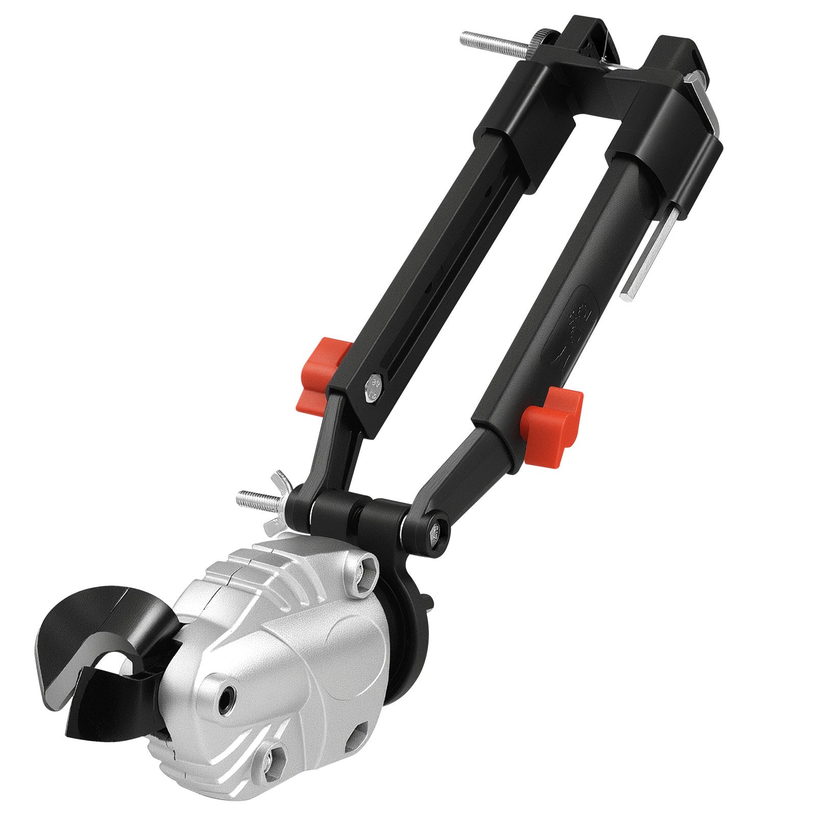 Tape: VEVOR Metal Shear/Cutter Drill Attachment, Sheet Metal Cutter with 360-Degree Pivoting Head, Sharp Blades,Ideal for 18 GA Galvanized Steel, 20 GA Stainless Steel, Aluminum Plate, Plastic, Cardboard