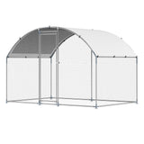 Small Animal Habitats & Cages: VEVOR Metal Chicken Coop, 9.8x6.5x6.5ft Large Walk-in Chicken Runs with Cover, Doom Roof Hen House Enclosure with Security Lock, Outdoor Duck Rabbit Cage Poultry Pen for Backyard, Farm, Yard